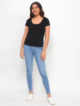 Creatures of Habit - Pima Scoop Carbon Black T-Shirt