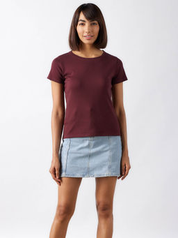 Creatures of Habit - Vintage Round Port Burgundy T-Shirt