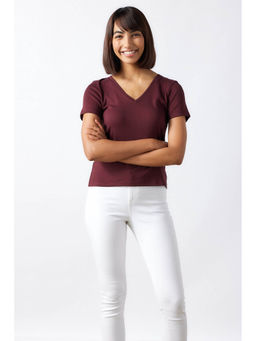 Creatures of Habit - Vintage V Port Burgundy T-Shirt