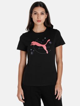 Puma - WoMens Graphic Womens Black T-shirt