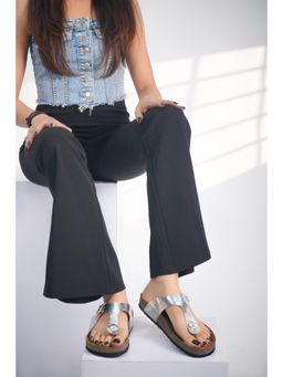 LYDC LONDON - Women Stylish Comfortable and Casual Sandals - Silver