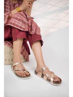 LYDC LONDON - Women Stylish Comfortable and Casual Sandals - Rose Gold