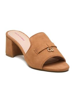 Peach Flores - Women Tan Velora Block Heels