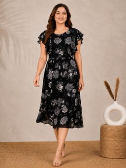 The Perfect Fit Co. - Black Stylish Womens Cotton Maternity Feeding Zipper Nursing Dress