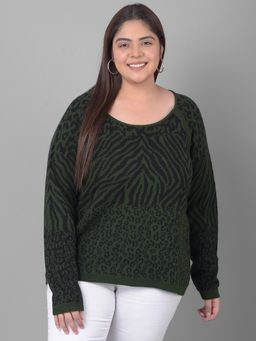 Club York - Green Printed Sweater