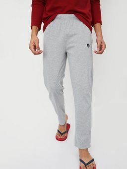 max - Men Solid Grey Regular Fit Trackpant