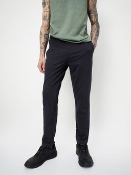 max - Men Solid Grey Athleisure Trackpant