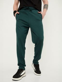 max - Men Side Taped Green Sports Trackpant