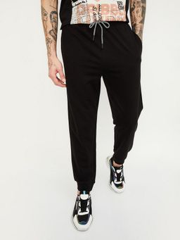 max - Men Solid Black Athleisure Joggers