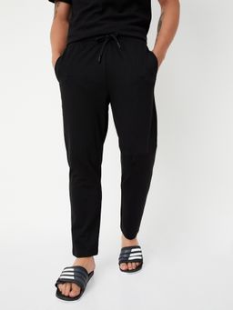 max - Men Solid Black Trackpant