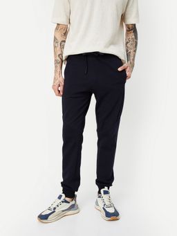 max - Men Solid Navy Blue Sports Joggers