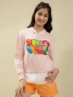 Lil Tomatoes - Heavy Weight Cotton Fleece Knit Full Sleeves Printed Sweatshirt - Pink