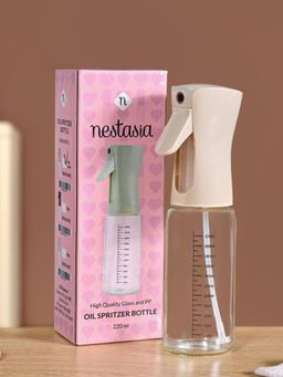 Nestasia - 1 Pc Gourmet Clear Glass Oil Bottle Beige 220Ml