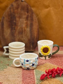 WEAVING HOMES - Set Of 3 - Brew Crew Mug Combo Microwave & Dishwasher Safe