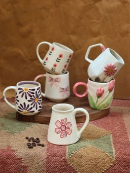 WEAVING HOMES - Set Of 6 Magic Brew Mugs Combo Microwave & Dishwasher Safe