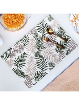 At Home by Nilkamal - Leaves Design PVC Table Placemat Multi-Color (Pack of 4)