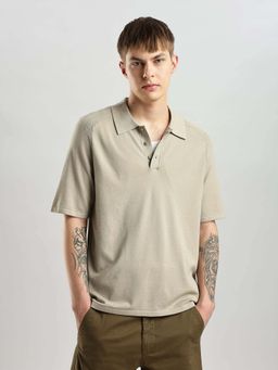 Calvin Klein - Solid Regular Fit Viscose Polo T-Shirt Green