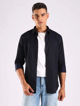 Calvin Klein - Self Design Slim Fit Cotton Shirt