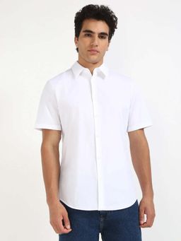 Calvin Klein - Solid Slim Fit Poplin Woven Shirt White