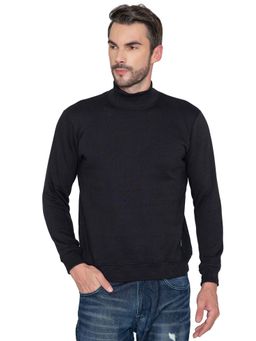 Bonjour - Mens High Neck Sweatshirt Black