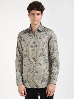 Calvin Klein - Slim Fit Poplin Woven Shirt Beige