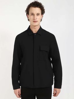 Calvin Klein - Solid Boxy Fit Poplin Woven Shirt Black