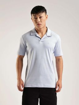 Calvin Klein - Solid Slim Fit Cotton Polo T-Shirt Blue