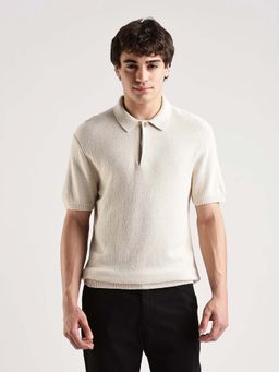 Calvin Klein - Regular Fit Cotton Polo T-Shirt White