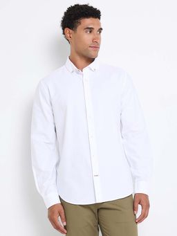 Ben Sherman - Classic Long Sleeve Solid Oxford Button Down Shirt White