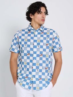 Ben Sherman - Vibrant Blue And White Checkered
