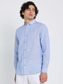 Ben Sherman - Button Down Collar Short Sleeve Shirt Blue