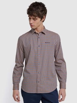 Ben Sherman - Classic Vichy Checkered Long Sleeve Shirt Blue