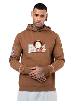 RHINO CULT - Men Luffy Victory Hoodie Brown