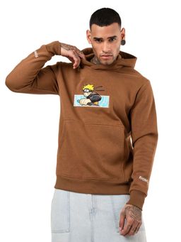 RHINO CULT - Men Naruto With Shurigen Hoodie Brown