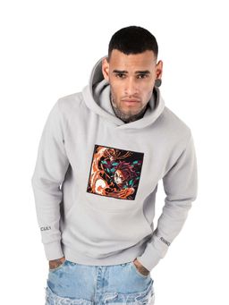 RHINO CULT - Men Tanjiro Hinokami Kagura Hoodie Grey