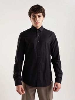 Calvin Klein - Pinstripes Regular Fit Dobby Woven Shirt Black