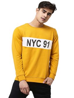 LEOTUDE - Men Regular Sweatshirt Mustard