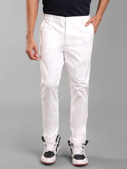 Kazo - Cotton Stretch Chino Trousers White