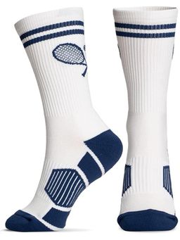 Footprints - Unisex Bamboo Compression Boosts Blood Circulation Navy Blue Socks