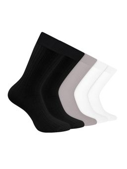 Footprints - Men Anti Odour & Breathable Cushioned Base Bamboo Multi-Color Socks (Pack of 5)