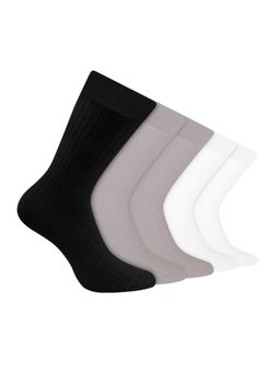 Footprints - Men Anti Odour & Breathable Cushioned Base Bamboo Multi-Color Socks (Pack of 5)