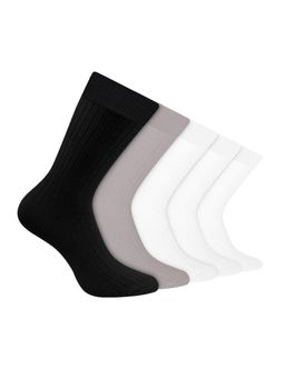 Footprints - Men Anti Odour & Breathable Cushioned Base Bamboo Multi-Color Socks (Pack of 5)