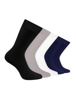 Footprints - Men Anti Odour & Breathable Cushioned Base Bamboo Multi-Color Socks (Pack of 5)