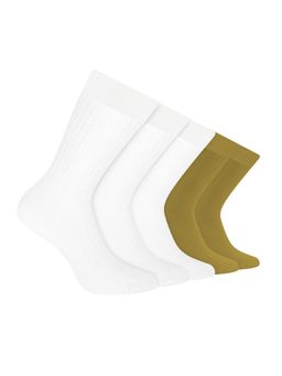 Footprints - Men Anti Odour & Breathable Cushioned Base Bamboo Multi-Color Socks (Pack of 5)