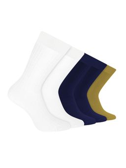 Footprints - Men Anti Odour & Breathable Cushioned Base Bamboo Multi-Color Socks (Pack of 5)