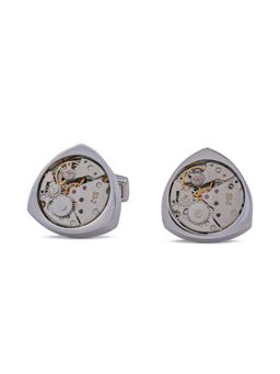 The Tie Hub - Triangle Silver Watch Mechanism Cufflinks