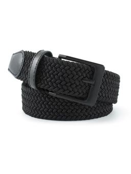 The Tie Hub - Black Stretchable Woven Belt