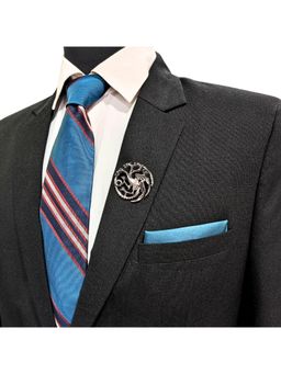 The Tie Hub - Mythic Dragon Emblem Brooch Antique Silver Dragon Pin