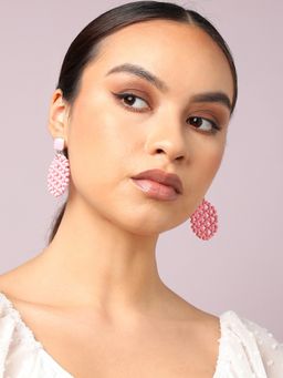 Sohi - Gold Plated Party Beaded Drop Earring for Women