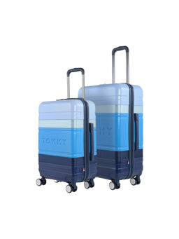 Tommy Hilfiger - Unisex Triton Pro Hard Luggage Trolley Bag - Blue & Sky Blue (Set of 2)